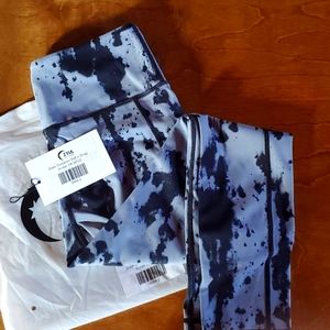 Zyia Slate Oxidation Soft N Snug hi-rise 24" legging with tag/bag EUC